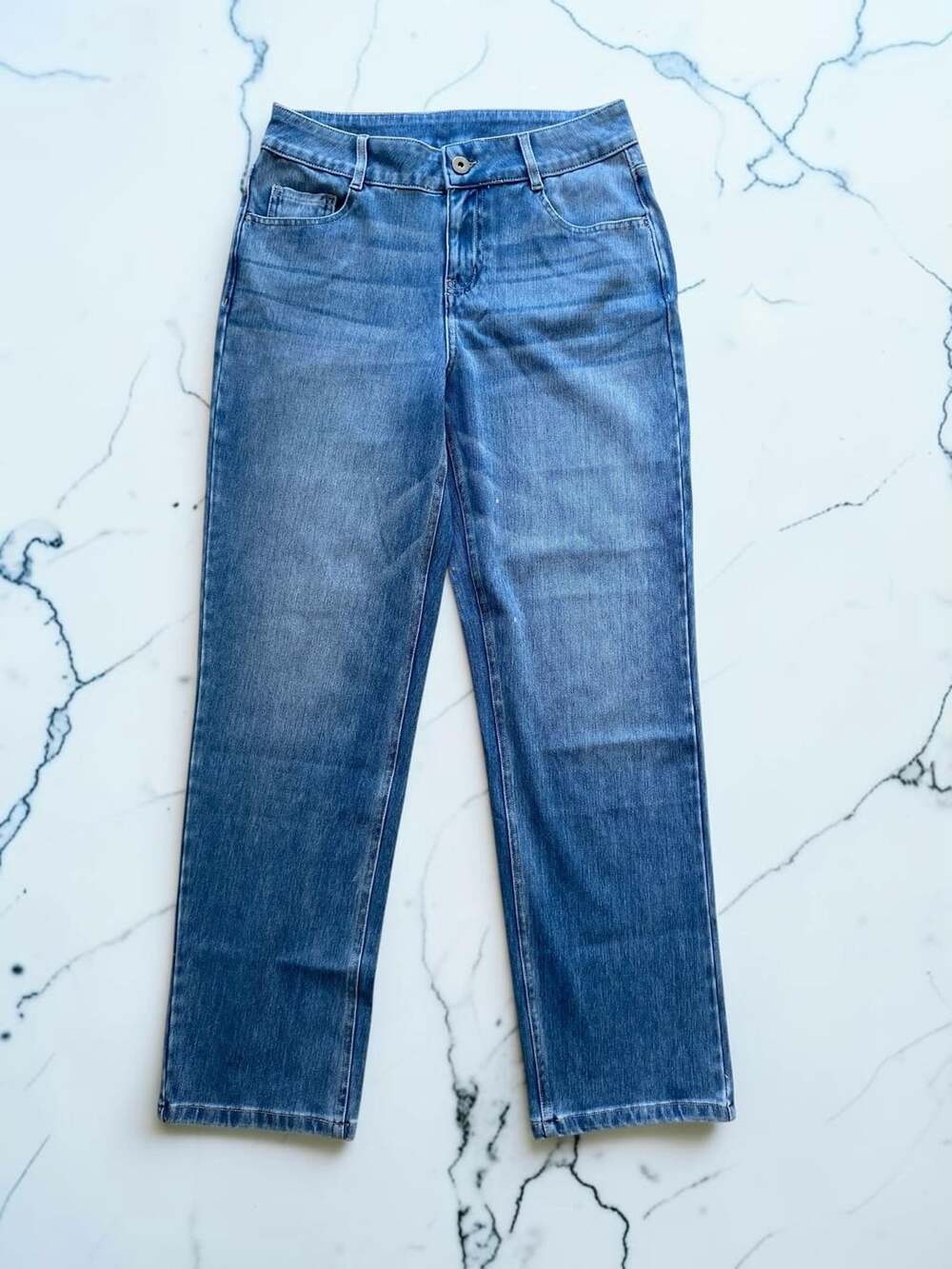 HalaraFlex High Waisted Straight Leg Washed Casual Jeans